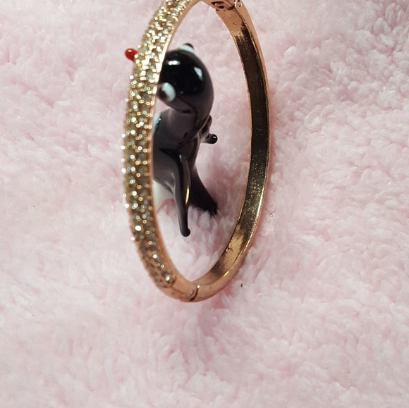 Rose gold and crystal bracelet - Picture 3 of 8